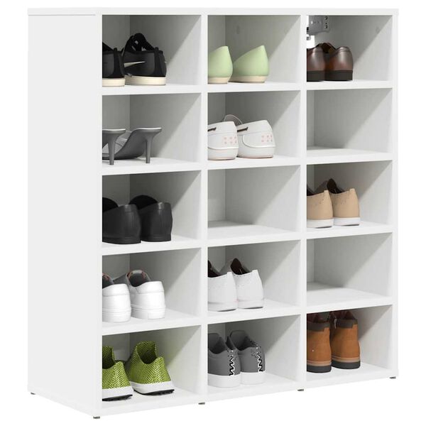 vidaXL Shoe Cabinet White 77.5 x 30 x 83.5 cm Engineered Wood