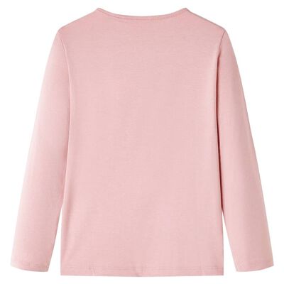 Kids' T-shirt with Long Sleeves Light Pink 92