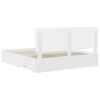 vidaXL Bed Frame with Headboard White 200 x 200 cm Engineered Wood
