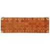 vidaXL Bench 110 cm Brown Real Leather and Solid Mango Wood