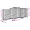 vidaXL Arched Gabion Baskets 20 pcs 400x50x140/160 cm Galvanised Iron