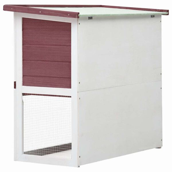 vidaXL Outdoor Rabbit Hutch 1 Door Brown Wood