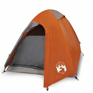 vidaXL Camping Tent Dome 2-Person Orange Waterproof
