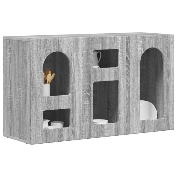 vidaXL Sideboard Grey Sonoma 100 x 35 x 59 cm Engineered Wood