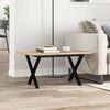 vidaXL Coffee Table X-Frame 80x50x40 cm Solid Wood Pine and Steel