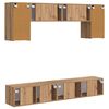vidaXL TV Cabinet Set Wall-mounted 4 pcs Old Wood Engineered Wood