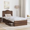 vidaXL Bed Frame with Headboard Brown Oak 75 x 190 cm Engineered Wood