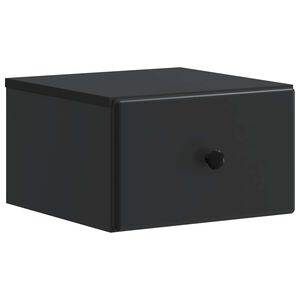 vidaXL Wall-Mounted Bedside Cabinet Black 34.5 x 33 x 20 cm