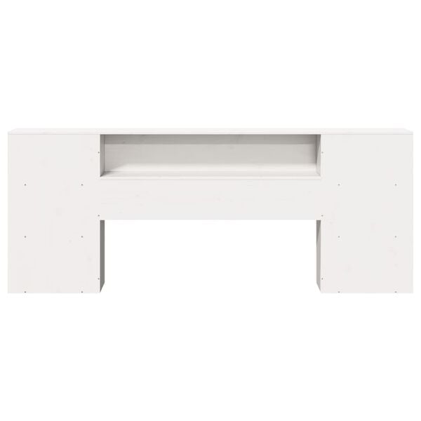 vidaXL Headboard with Storage White 200 cm Solid Wood Pine