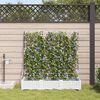 vidaXL Garden Planter 3 pcs White Steel