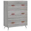 vidaXL Chest of Drawers Grey Sonoma 69.5x34x90 cm Engineered Wood
