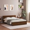 vidaXL Bed Frame without Mattress Brown Oak 140x190 cm