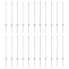 vidaXL Embedded Fence Post 22 pcs Silver 120 cm Powder-Coated Steel