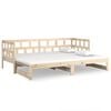 vidaXL Pull-out Day Bed without Mattress Solid Wood Pine 2x(80x200) cm
