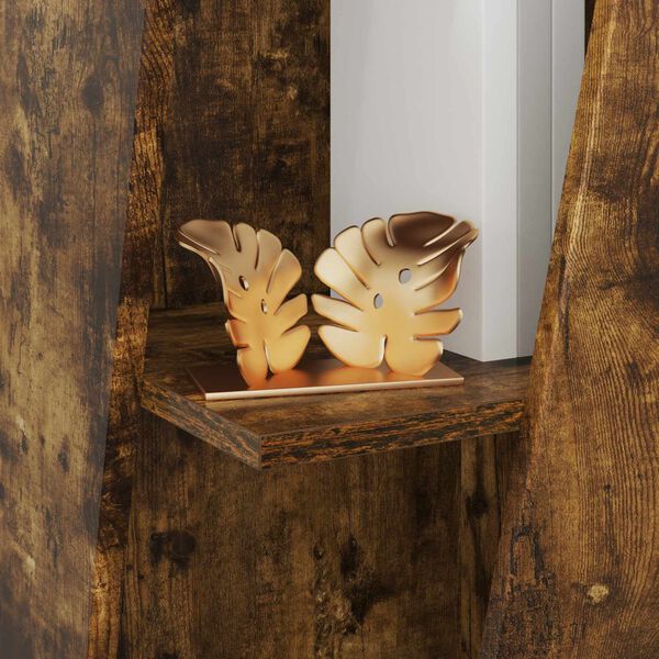 vidaXL Side Shelf Smoked Oak 33 x 32 x 70.5 cm Engineered Wood