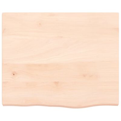 vidaXL Table Top 60x50x(2-4) cm Untreated Solid Wood Oak