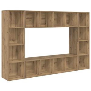 vidaXL TV Cabinet Set 4 pcs Brown 37 x 37 x 142.5 cm Engineered Wood