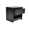 vidaXL Nightstand | Set of 2 | Black | MDF and Engineered Wood | Standard