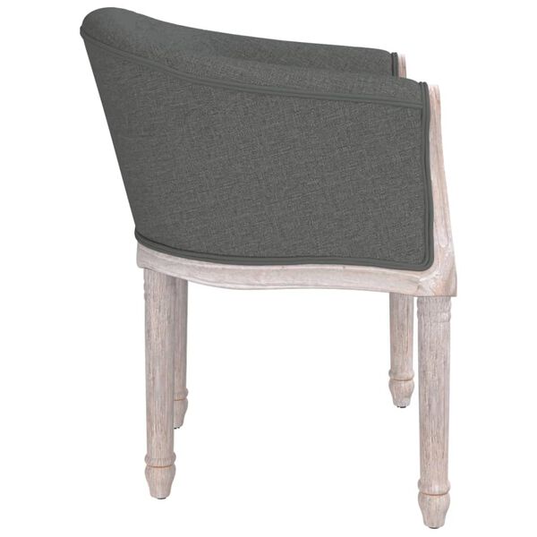vidaXL Dining Chair Dark Grey Fabric