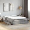 vidaXL Bed Frame with Drawers without Mattress Grey Sonoma 160x200 cm