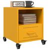 vidaXL Bedside Cabinet Mustard Yellow 36x39x43.5 cm Steel