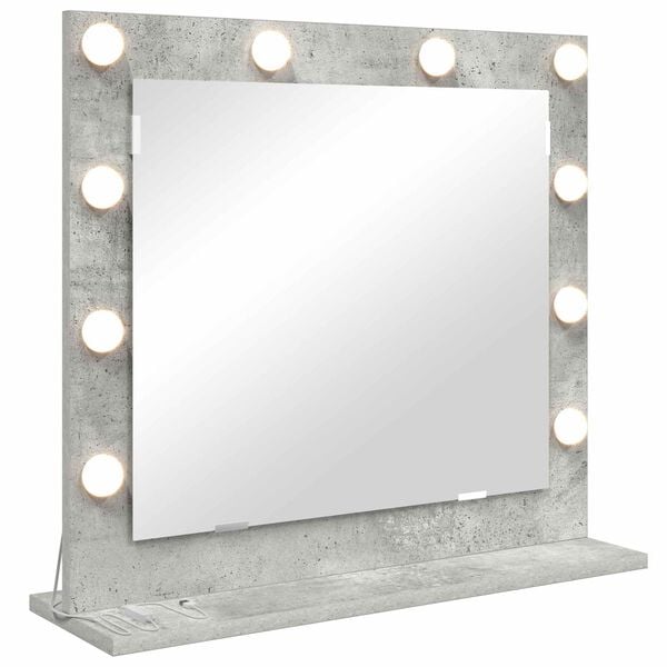 vidaXL Vanity Mirror Rectangular Concrete Grey 60 x 55 x 18 cm