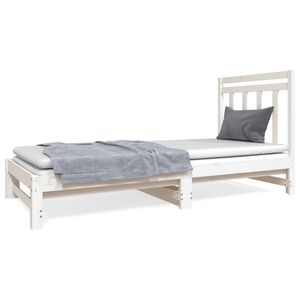 vidaXL Pull-out Day Bed without Mattress White 2x(90x190) cm
