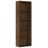 vidaXL 5-Tier Book Cabinet Brown Oak 60x30x189 cm Engineered Wood