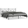 vidaXL Metal Bed Frame without Mattress with Headboard Black 183x213cm