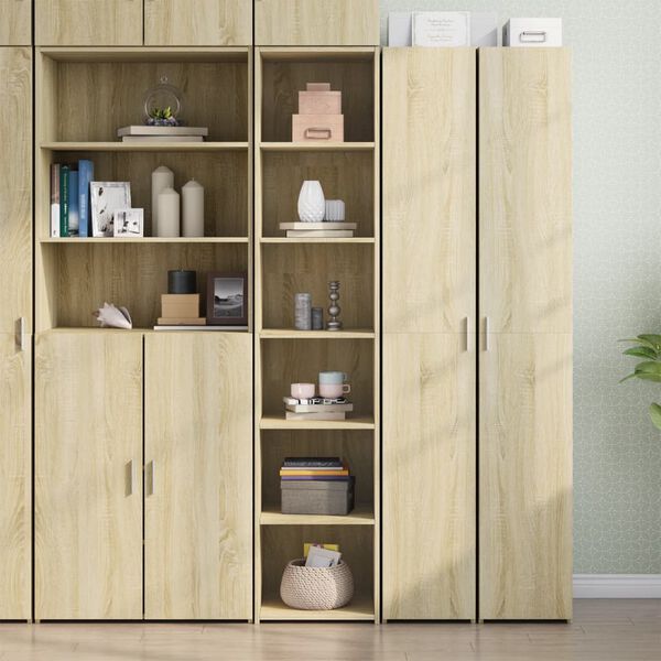 vidaXL Highboard Sonoma Oak 40x41x185 cm Engineered Wood