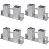 vidaXL Firewood Stacking Aids 4 pcs Steel Silver