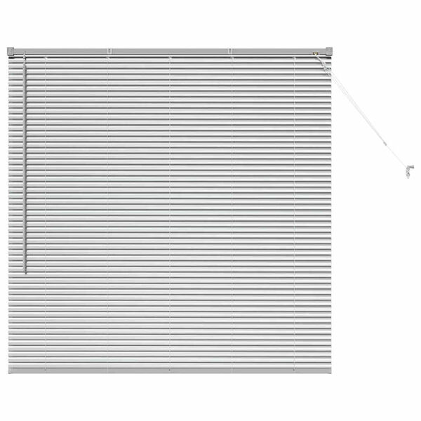 vidaXL Window Blind with Curtains Manual Silver Aluminium