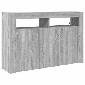 vidaXL Sideboard Grey Sonoma 116 x 30 x 75 cm Engineered Wood