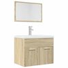 vidaXL 2 Piece Bathroom Furniture Set Sonoma Oak Engineered Wood
