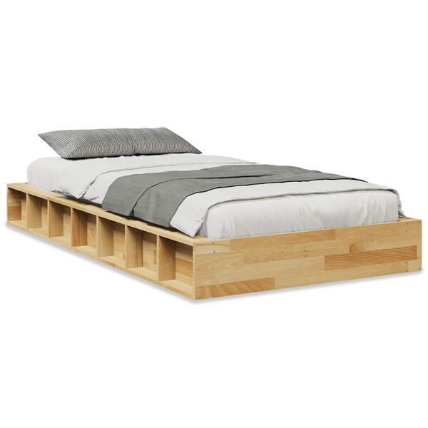 vidaXL Bed Frame without Mattress 100x200 cm Solid Wood Oak