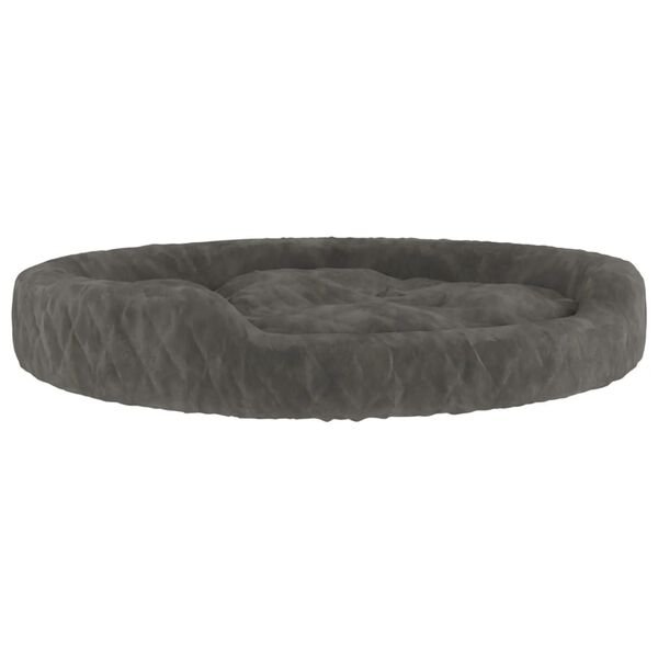 vidaXL Dog Bed Dark Grey 70x55x23 cm Plush