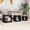 vidaXL Coffee Table 3 pcs Black Oak Engineered Wood