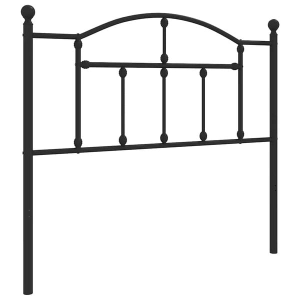 vidaXL Metal Headboard Black 100 cm