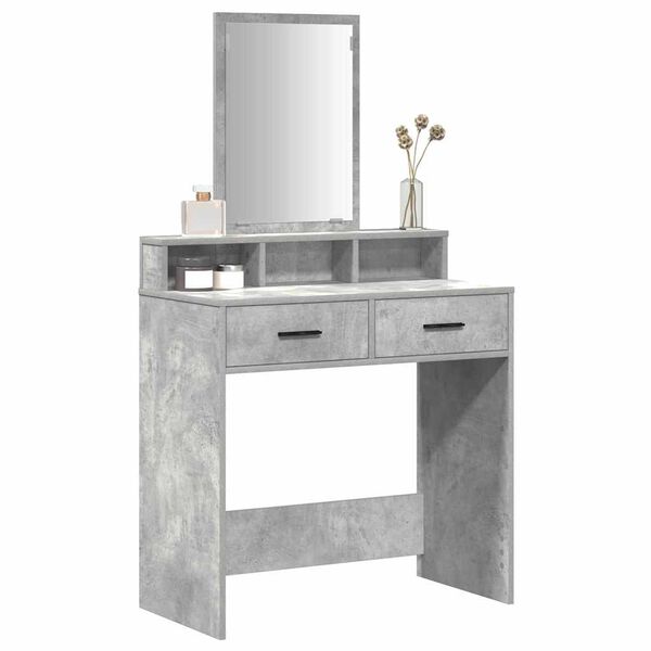 vidaXL Dressing Table Concrete Grey 79 x 41 x 140 cm Engineered Wood