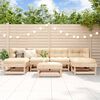 vidaXL 7 Piece Garden Lounge Set Solid Wood Pine