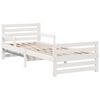 vidaXL Bed Frame with Mattress White 80 x 200 cm Solid Pine Wood