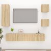 vidaXL 5 Piece TV Cabinet Sets Sonoma Oak Engineered Wood
