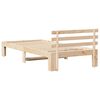 vidaXL Bed Frame with Headboard Natural 100 x 200 cm Solid Pine Wood