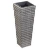 vidaXL Garden Raised Bed 30x30x80 cm Poly Rattan Grey