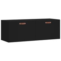 vidaXL Wall Cabinet Black 100x36.5x35 cm Engineered Wood