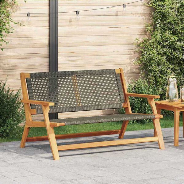 vidaXL Garden Furniture Grey 122 x 78 x 73cm Solid Acacia wood