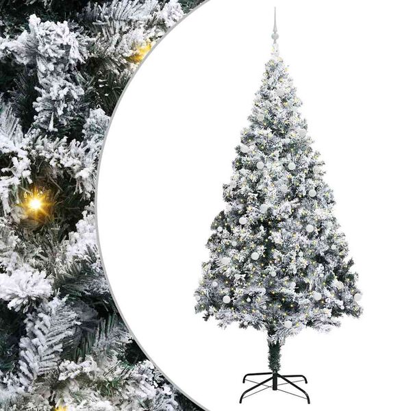 vidaXL Christmas Tree with 300 LEDs with Stand Green 300 cm PVC