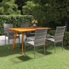 vidaXL 5 Piece Garden Dining Set Grey