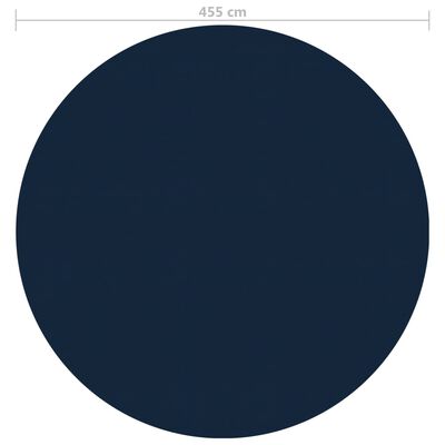 vidaXL Floating PE Solar Pool Film 455 cm Black and Blue