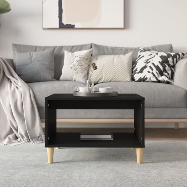 vidaXL Coffee Table Black 60x50x40 cm Engineered Wood